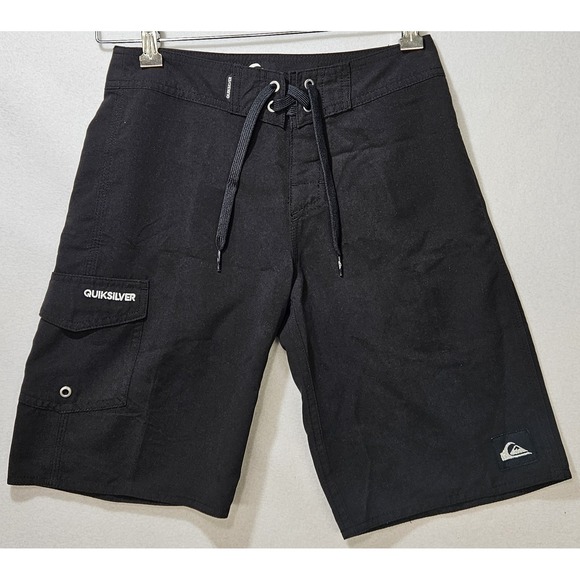 Quicksilver Other - Quicksilver Board Shorts Boy's Size 25-10, Black, Pocket, No Liner, c. 2015, NWT